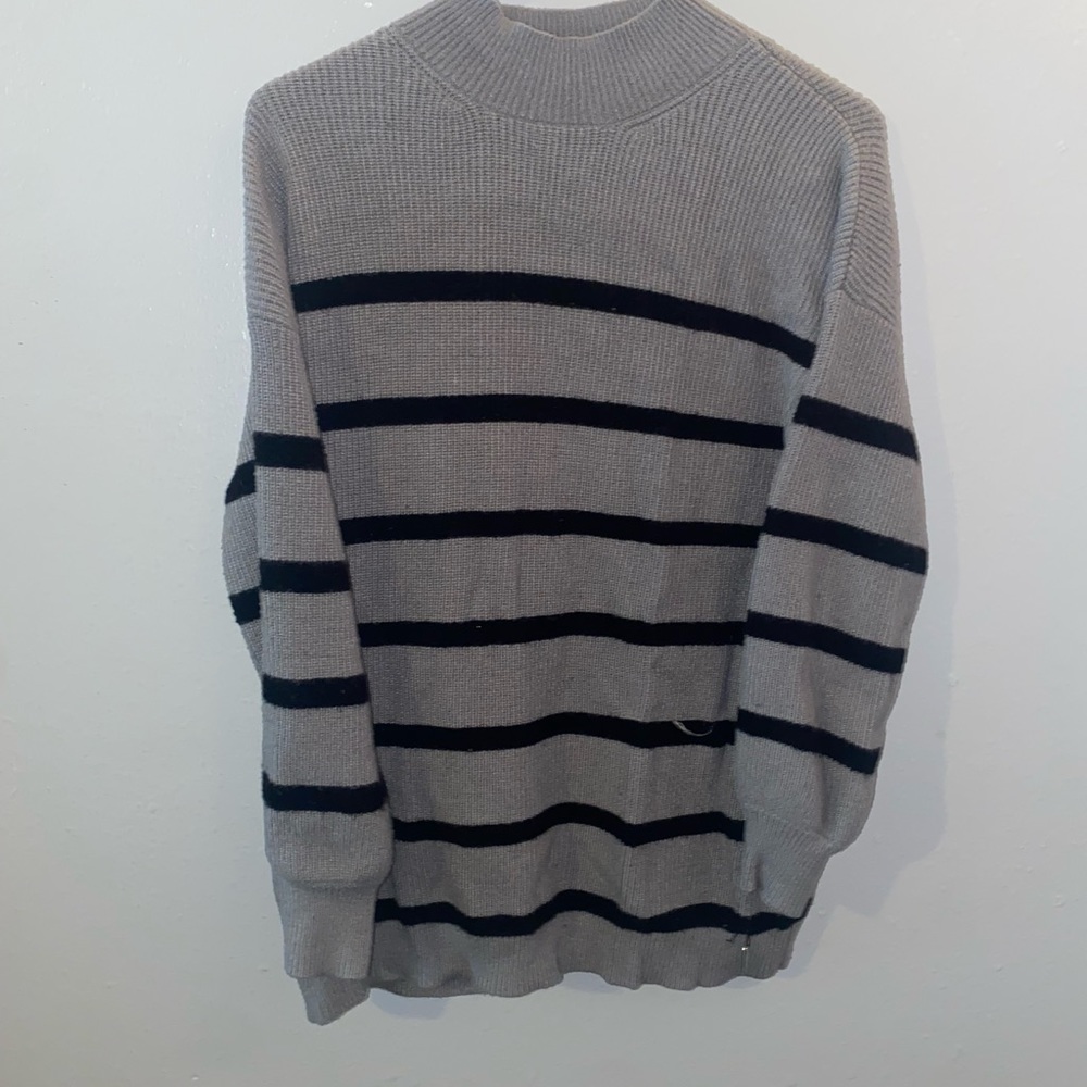 calvin kline striped turtleneck